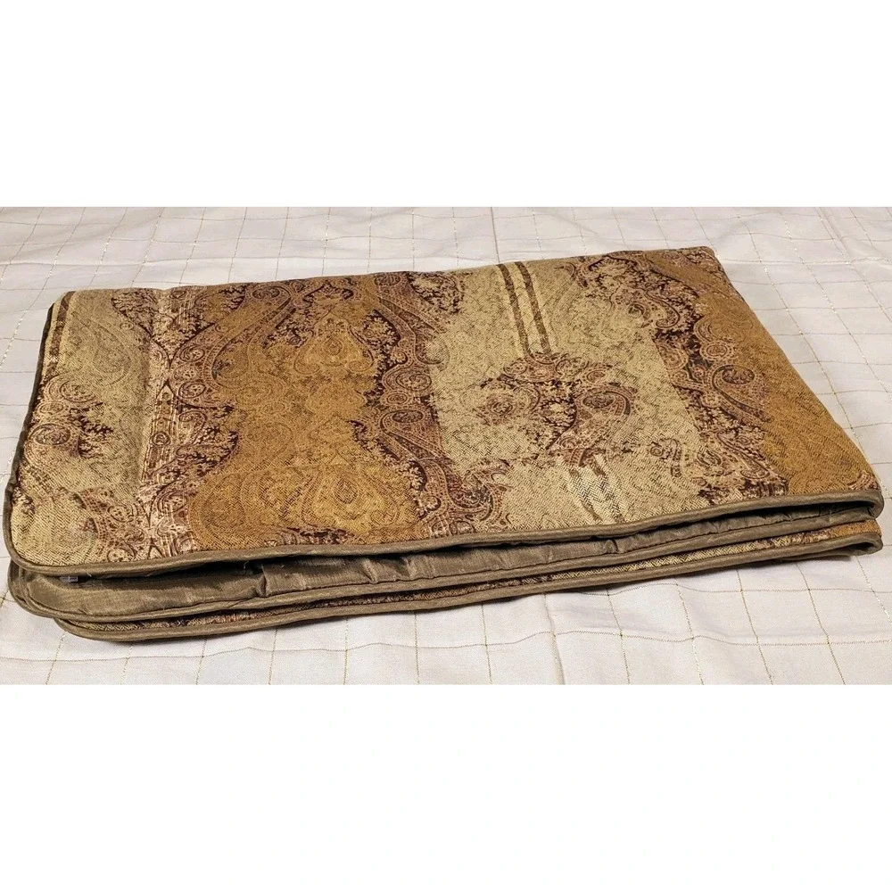 Croscill 1 King Sham St James RN‎ 21857 Piping EUC Gold Brown